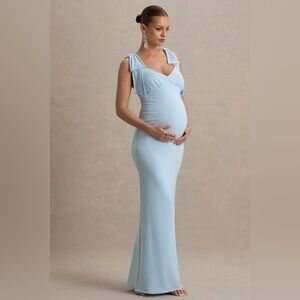 Club L London Light Blue Maternity Maxi Dress